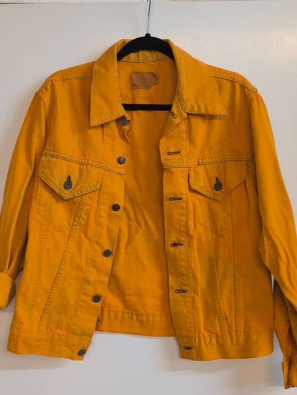 Vintage 70's Levi's Orange Denim Jacket Model 70505 O217
